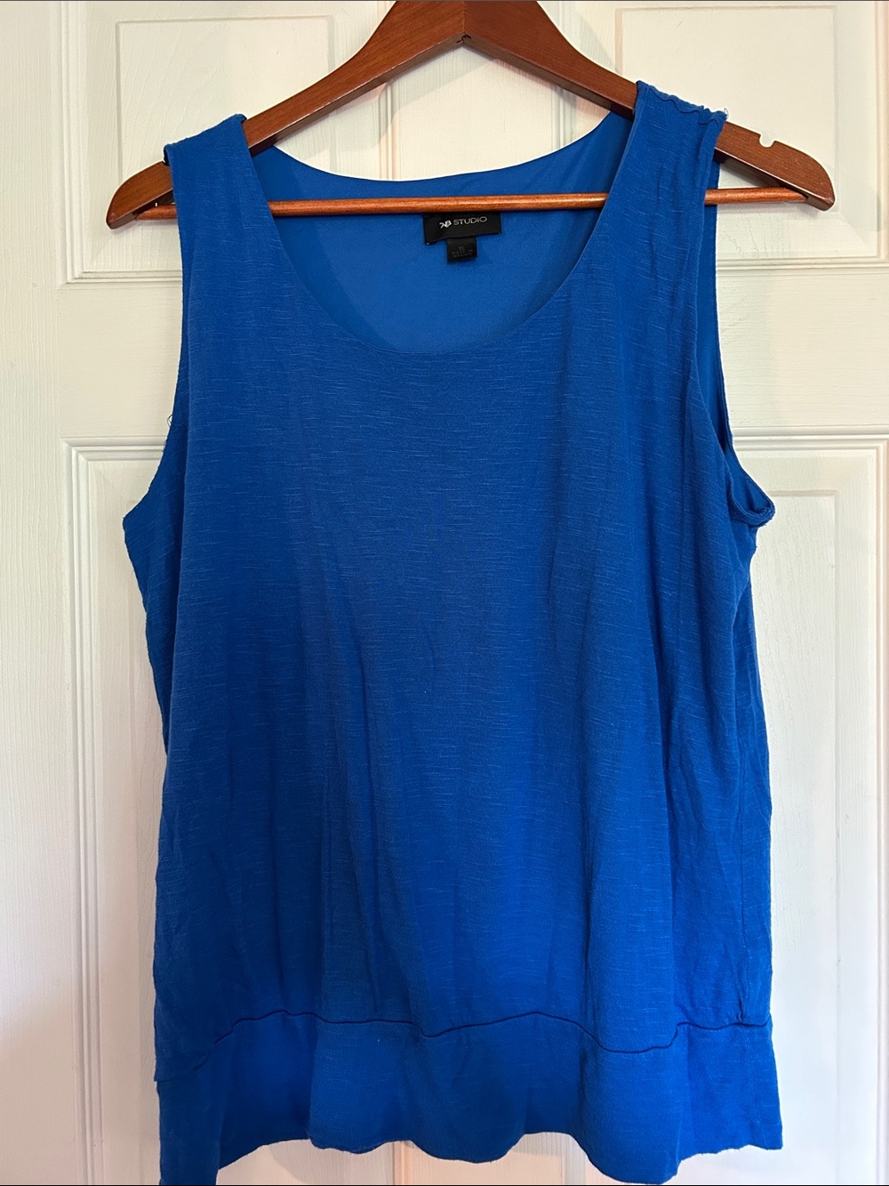 AB Studio Cobalt Blue Scoop Neck Tank